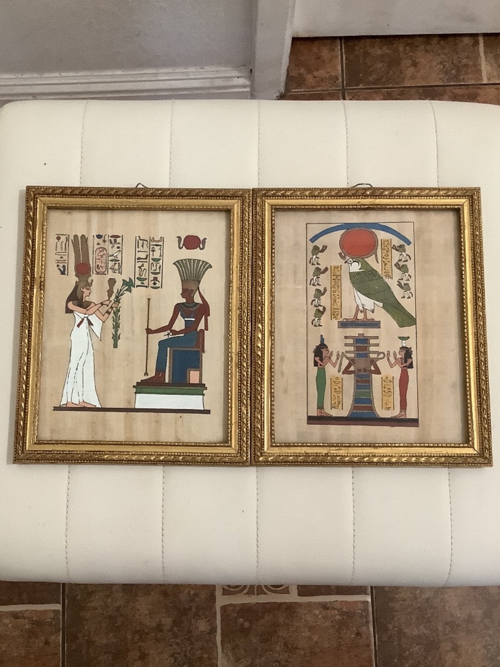 Vintage Egyptian Papyrus Art